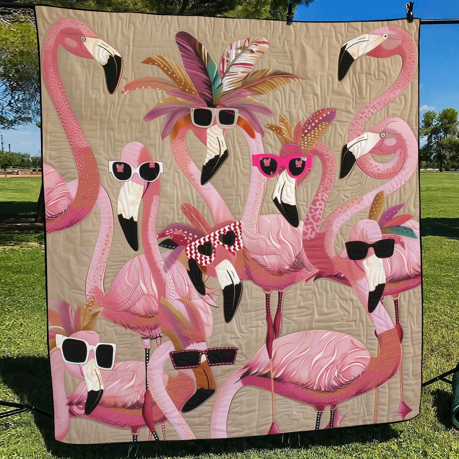 Tropical Flamingo Delight Quilted Blanket Best Comforter Sets Flamingo Gifts For Her