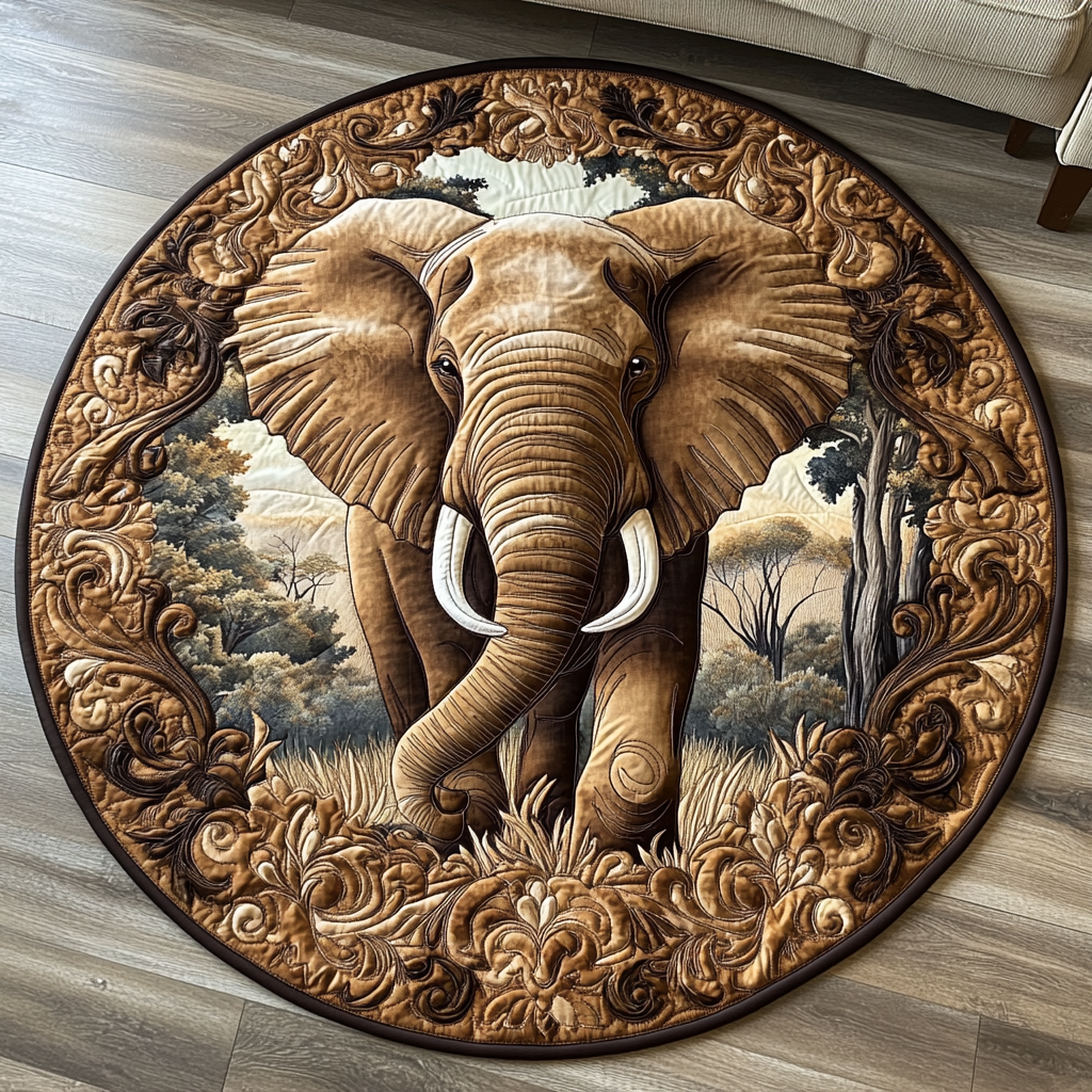 Trunk Quilted Round Mat Front Door Entryway Ideas Christmas Gifts For Flower Lovers