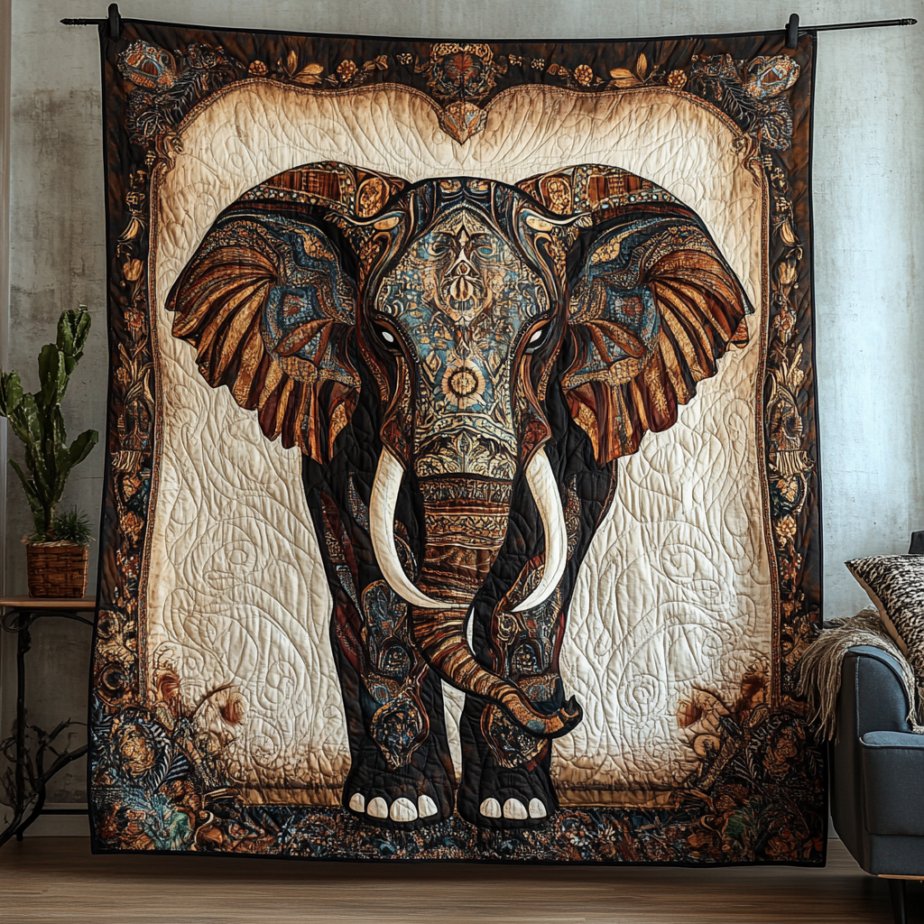 Trunkful of Dreams Quilted Blanket Bedroom Decor Best Elephant Presents Birthday