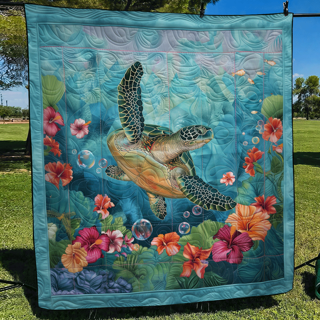 Turtle Cove Quilted Blanket Bedspreads Turtle Gifts For Dad