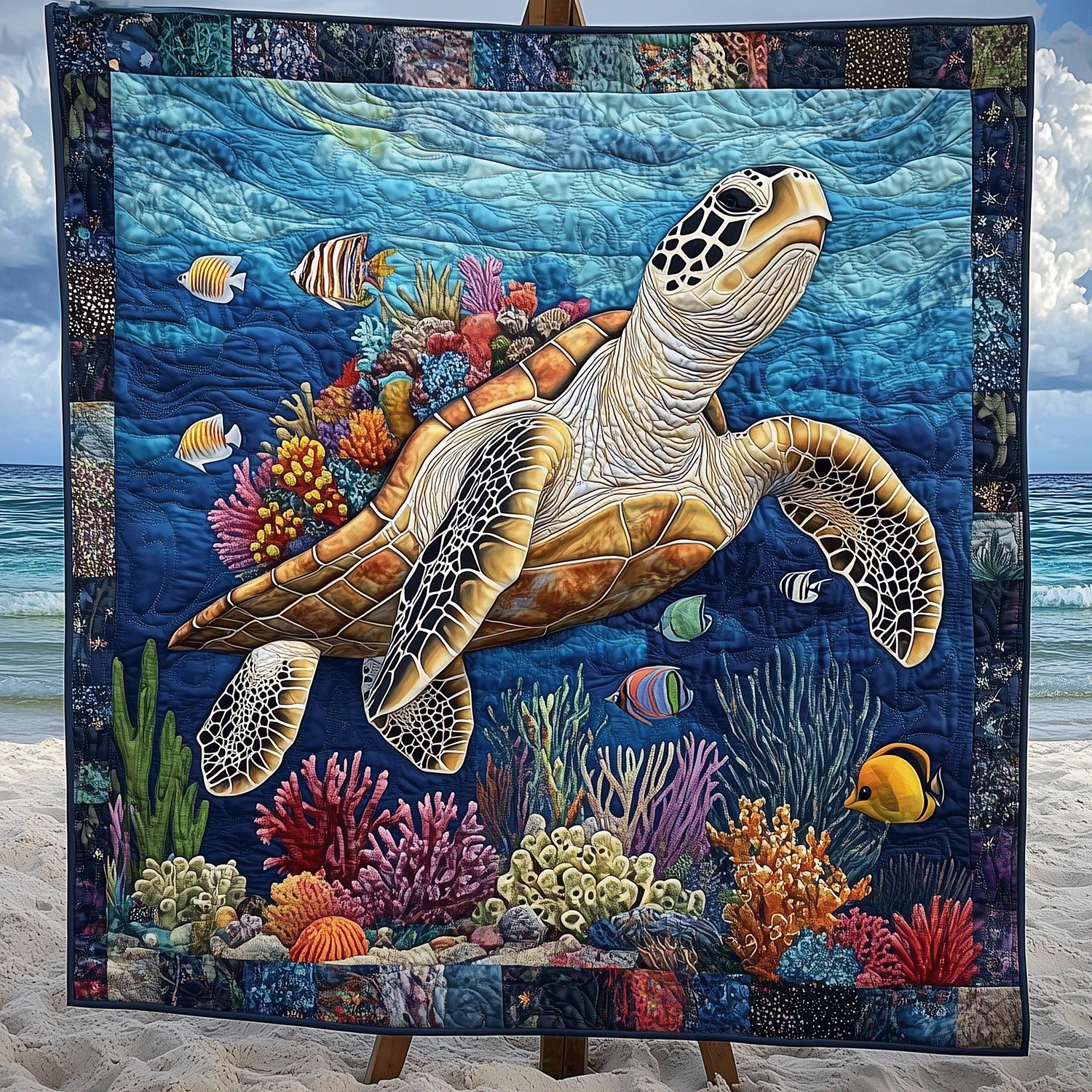 Turtle Tide Quilted Blanket Bedroom Decorations Turtle Gifts For Adults