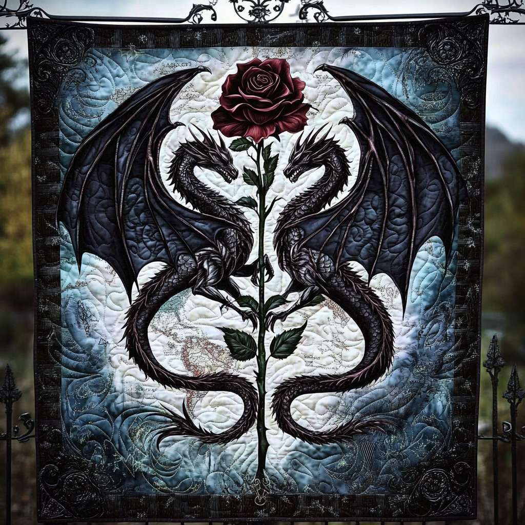 Twilight Embrace Quilted Blanket Best King Sheets Items Stuff For DragonLovers
