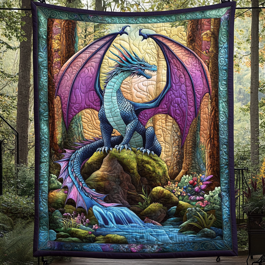 Twilight Fury Quilted Blanket Comforter And Sheet Sets Best Gift For Dragon Lovers
