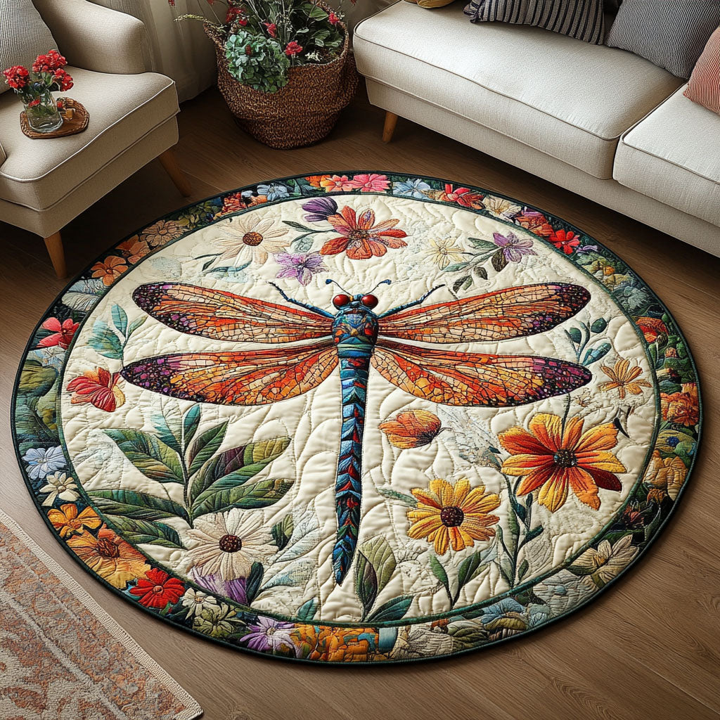 Twilight Glimmer Quilted Round Mat Christmas Entryway Decor Book Presents For Him