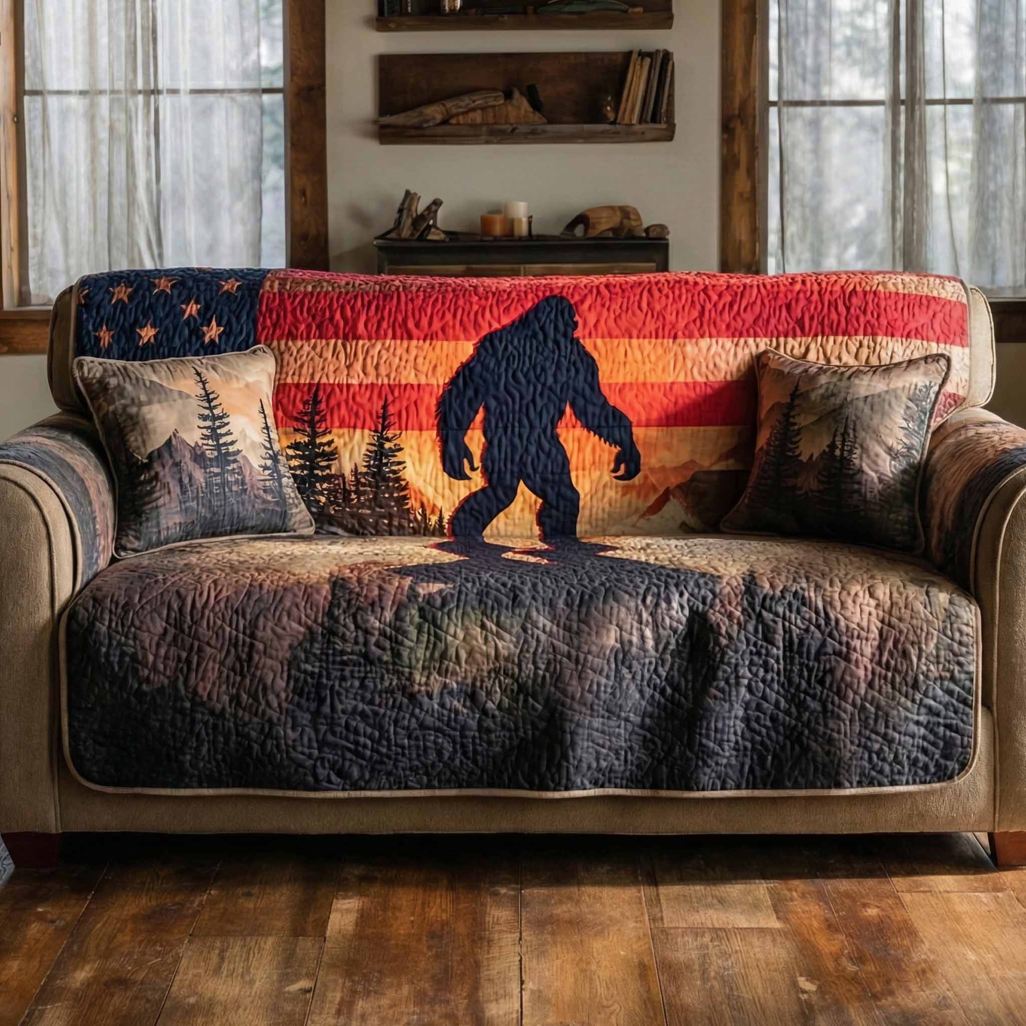 Twilight Watch Quilted Sofa Cover Couch Covers Sofa Cover Bigfoot Gift Ideas