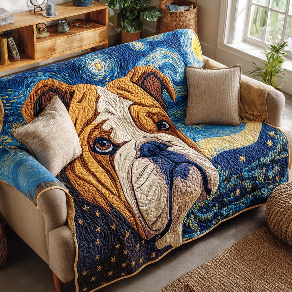 Under the Starry Gaze Quilted Sofa Cover Couch Protector Xmas Gifts For Dog Lovers