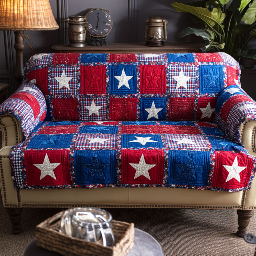 Union Charm Quilted Sofa Cover The Best Sofa Slipcovers Best 4Th Of July Gifts