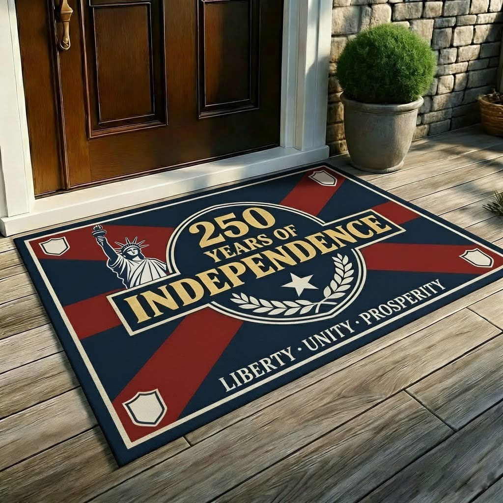 USA 250 Years Of Independence Doormat Liberty Unity Prosperity Mat Gifts For Family