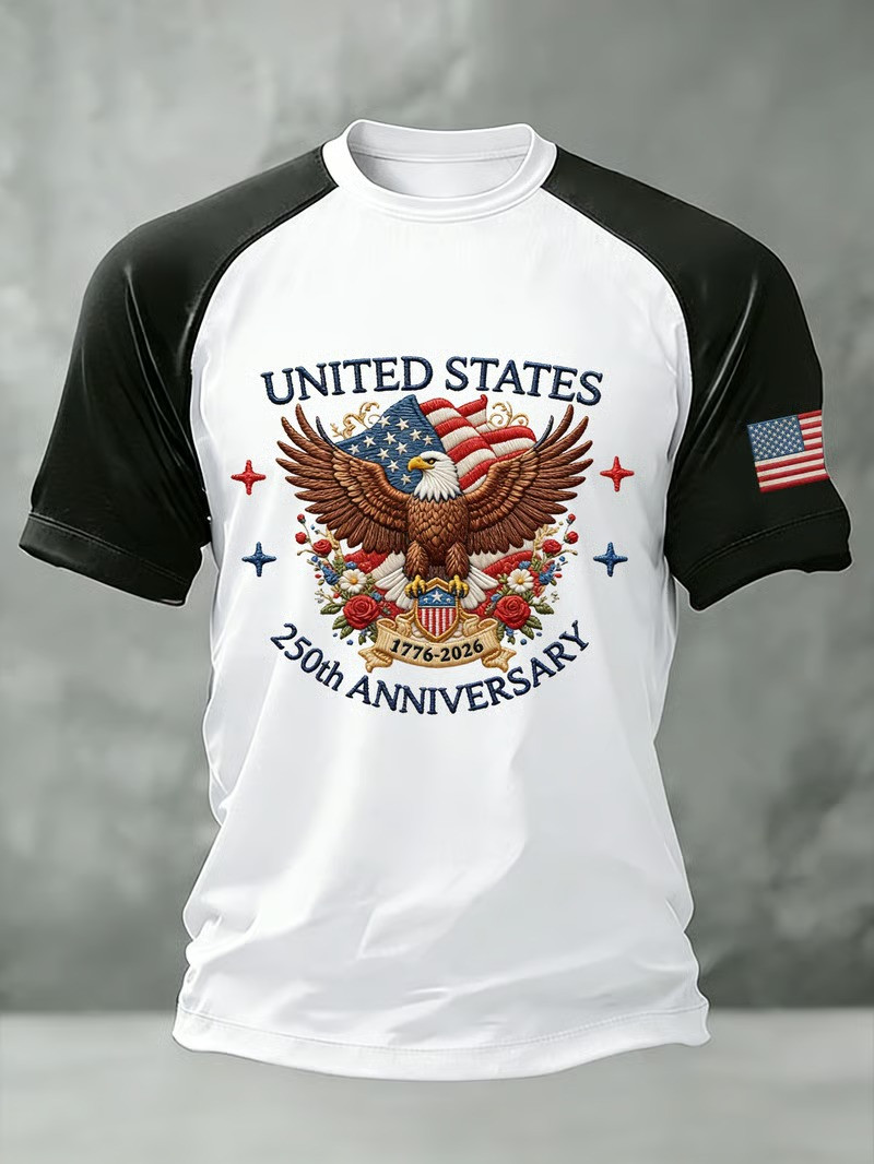 USA Eagle 250th Anniversary T-Shirt 1776 2026 American Flag Shirt 4Th Of July Gift - Image 2