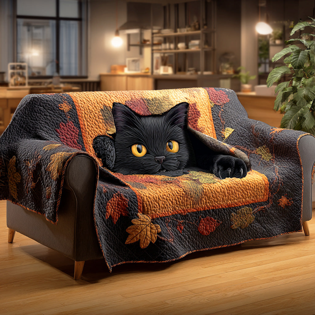 Velvet Shadow Quilted Sofa Cover Living Room Decorations Xmas Gift For Cat
