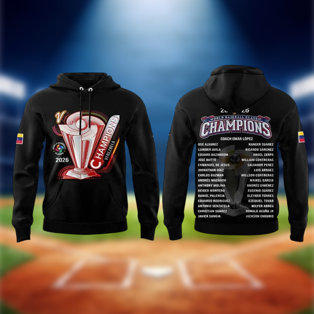 Venezuela WBC 2026 Champions Hoodie Baseball Merch Cool Gift For WBC Lovers