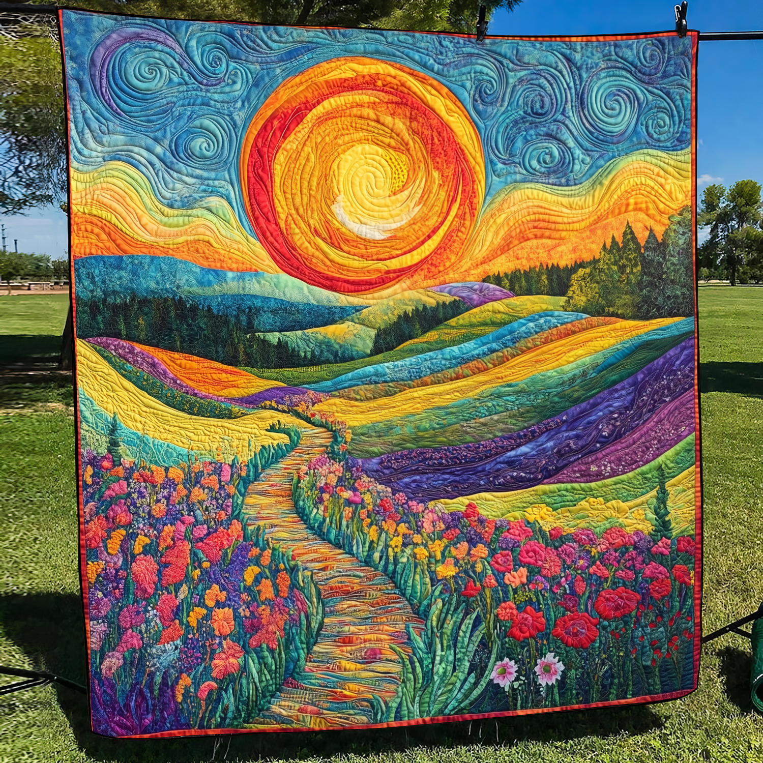 Vibrant Horizon Quilted Blanket Great Sheet Sets Mothers Day Ideas