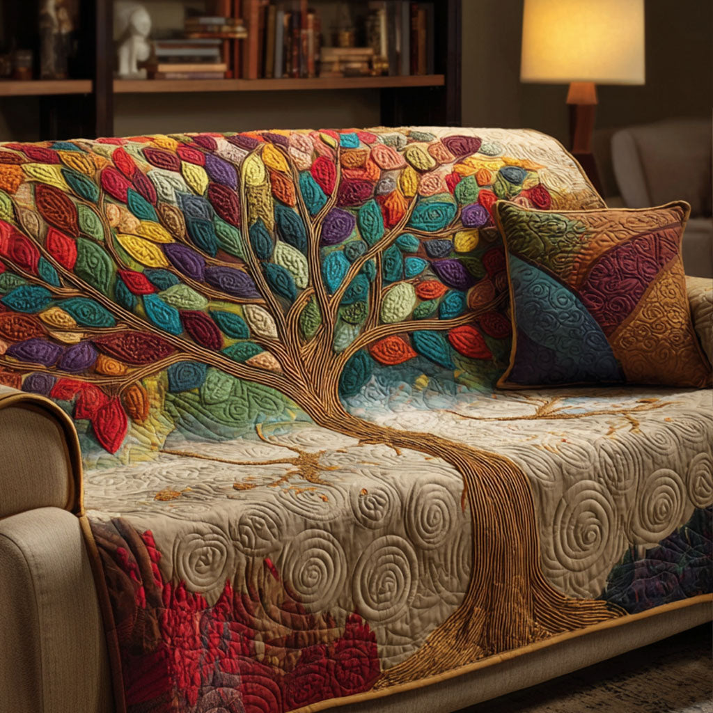 Vivid Eden Quilted Sofa Cover Sofa Chaise Cover Tree Of Life Christmas Gifts
