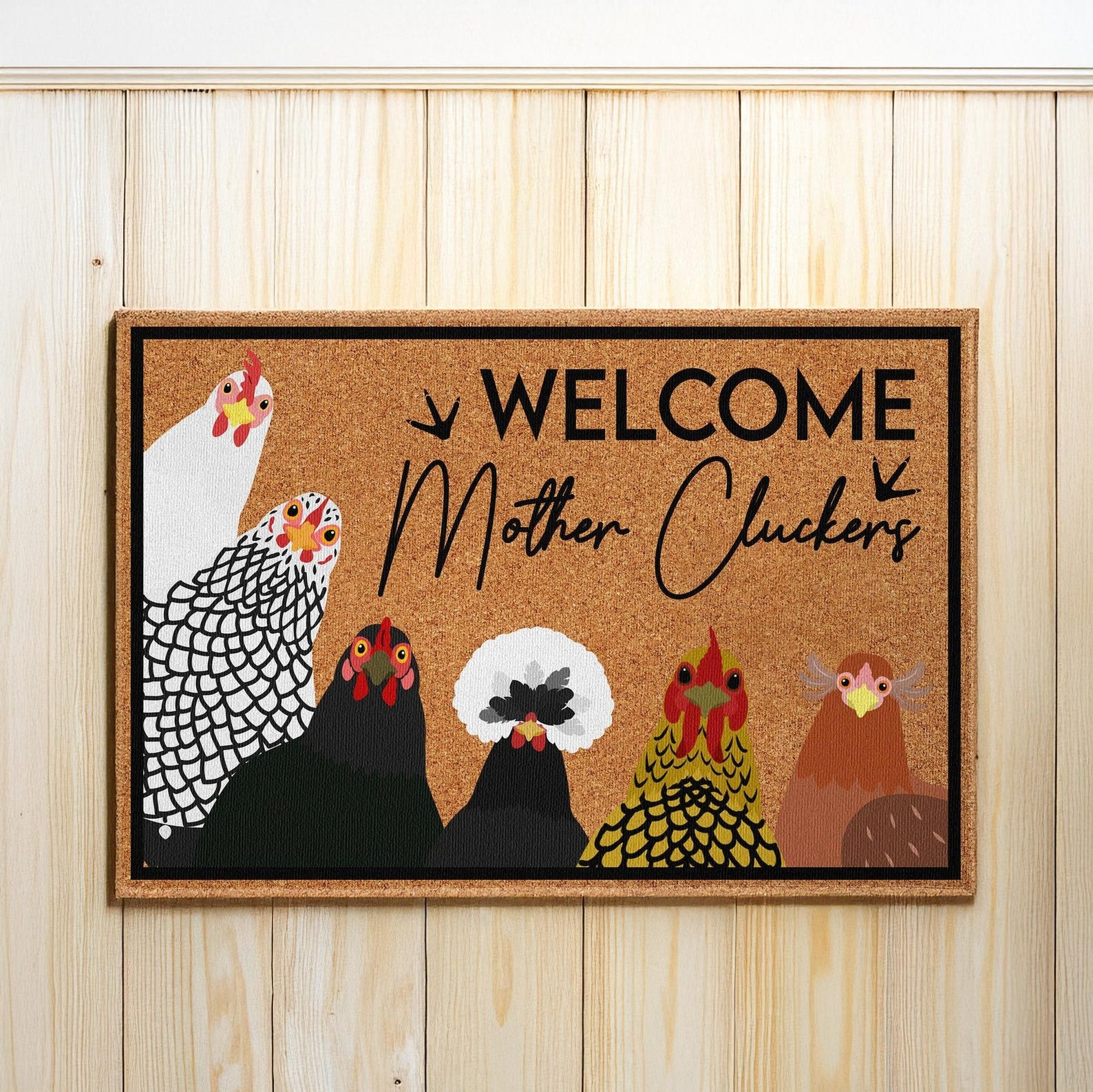 Welcome Mother Cluckers Doormat Chicken Farmhouse Home Decor Chicken Lover Gift For Farmer