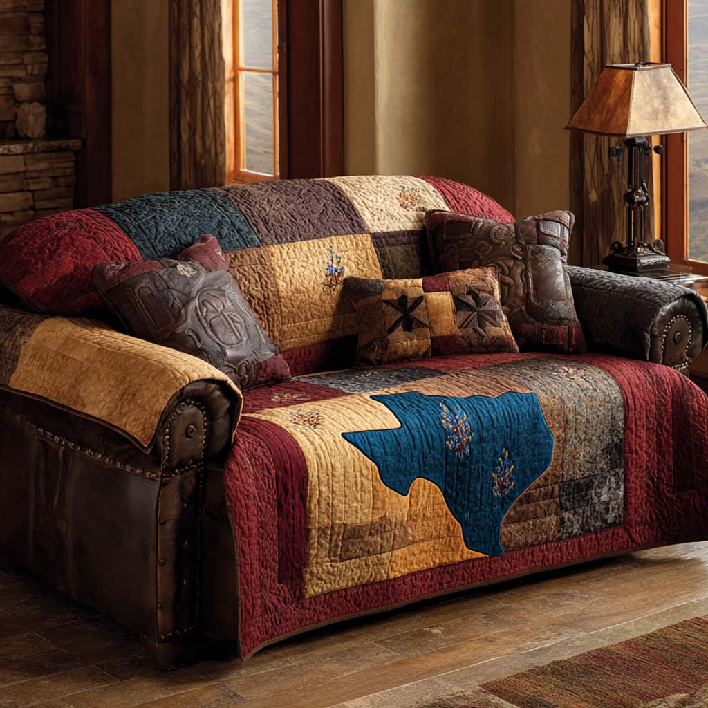 Western Pride Quilted Sofa Cover Best Couch Covers Texas Gifts For Men