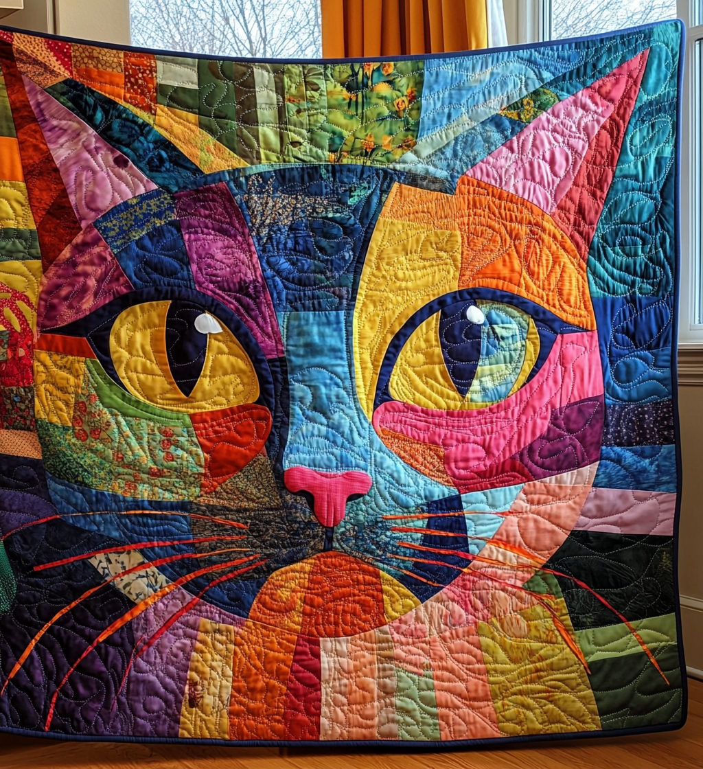 Whimsical Kitten Quilted Blanket Comforter And Sheet Sets Gift Ideas For Cat Owners