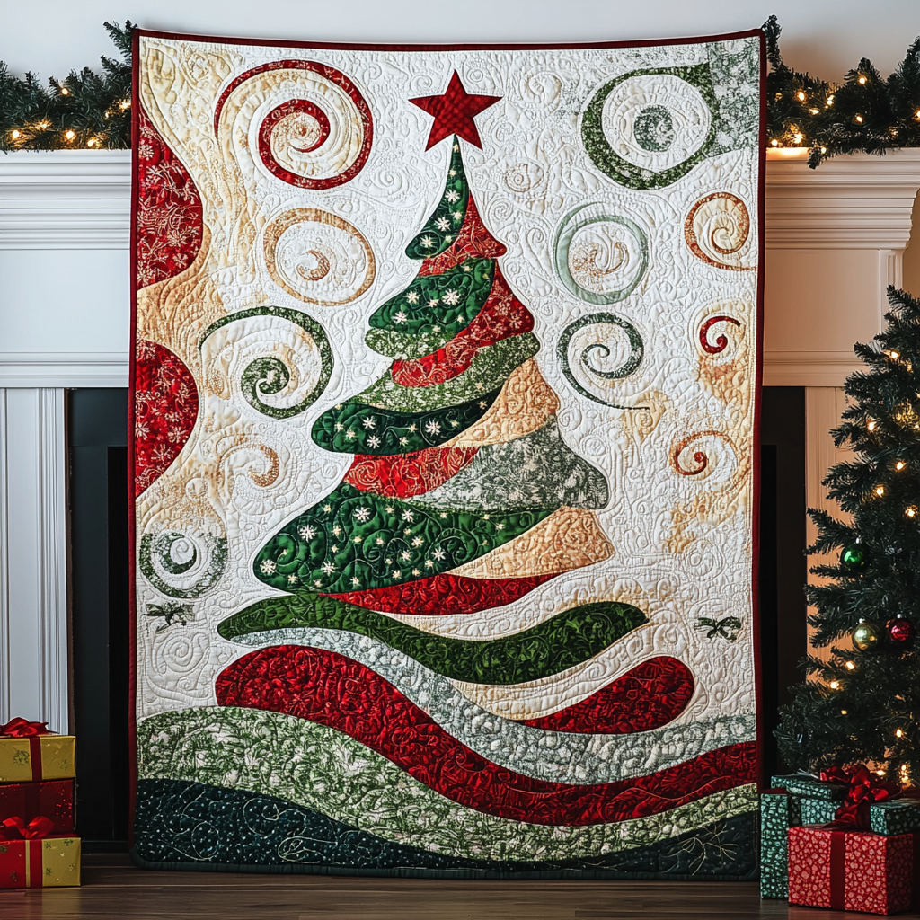 Whimsical Tree Quilted Blanket Christmas Bedding Ideas Christmas Gifts For Him