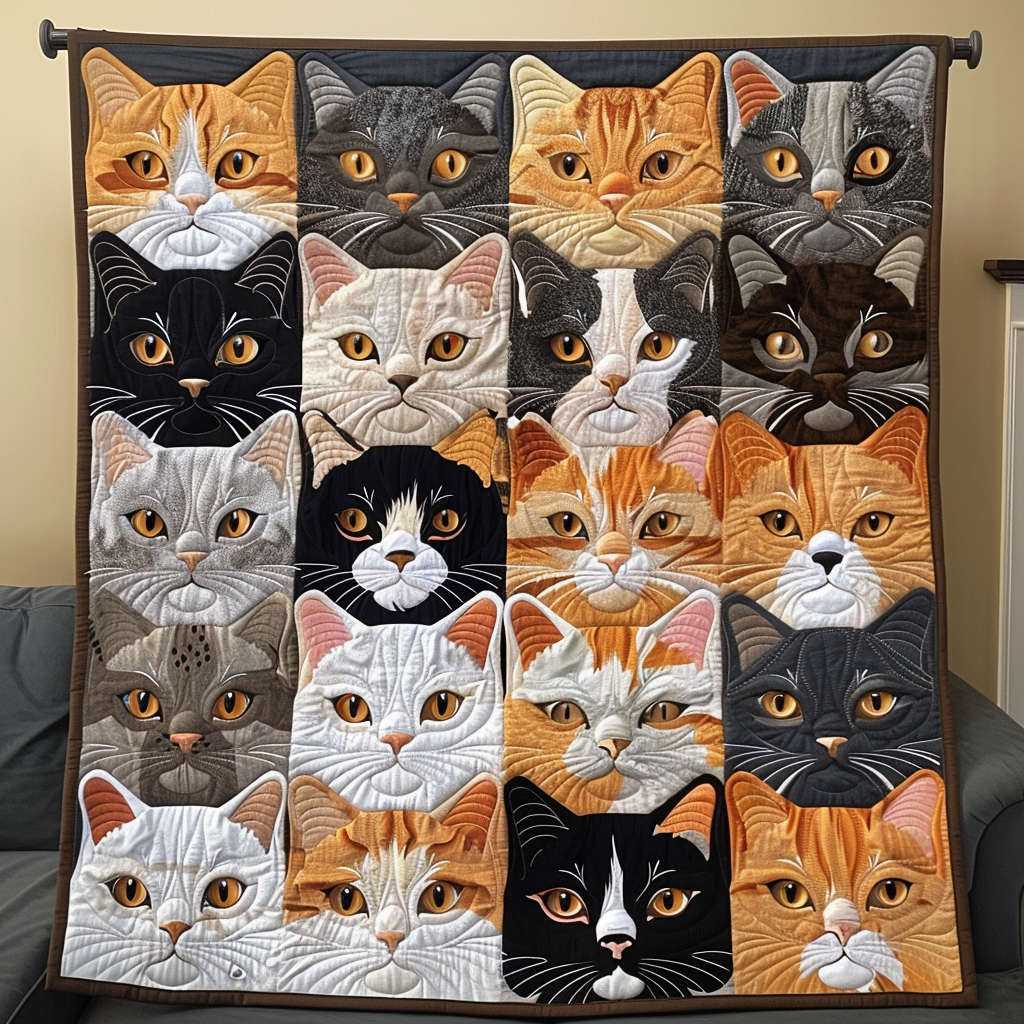 Whisker Wonders Quilted Blanket Best Bedsheets Best Cat Gifts