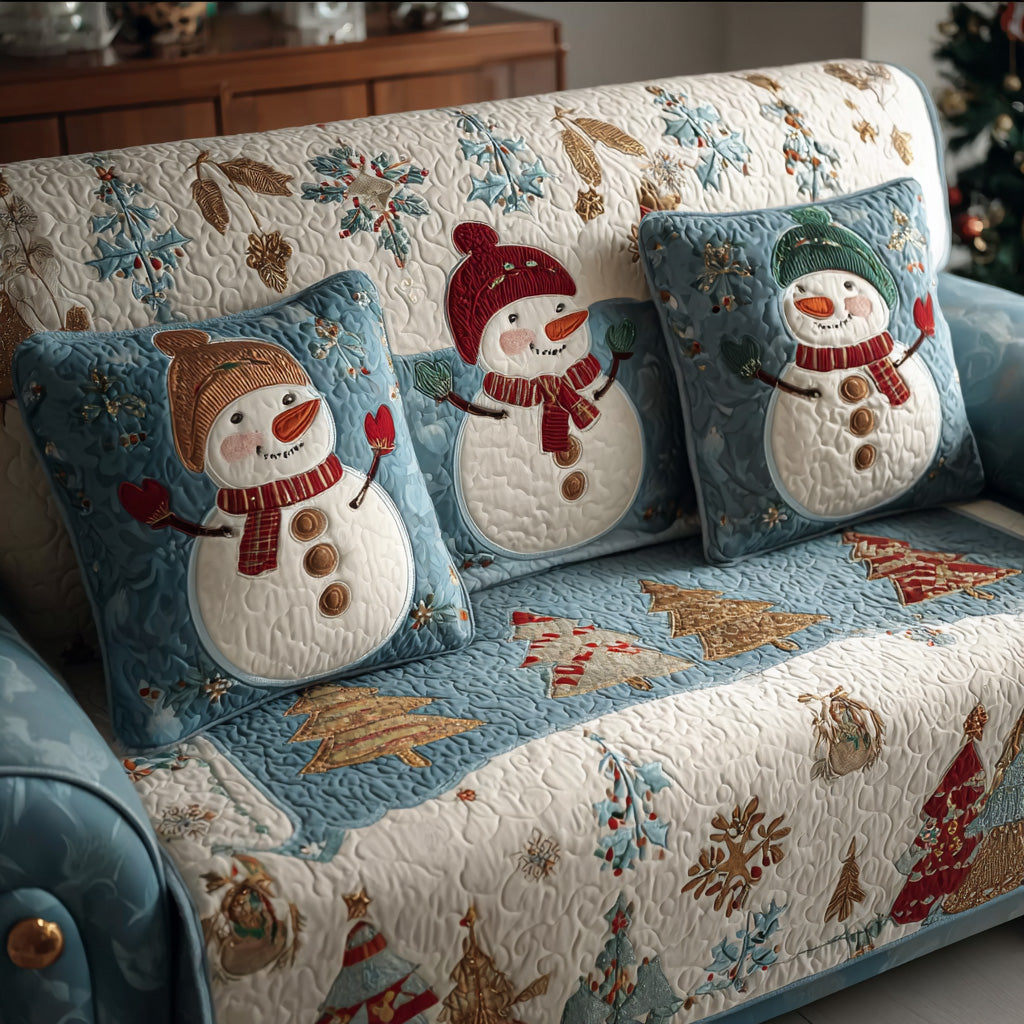 Whisper Frost Quilted Sofa Cover Sofa Seat Protector Christmas Gift For Girlfriend
