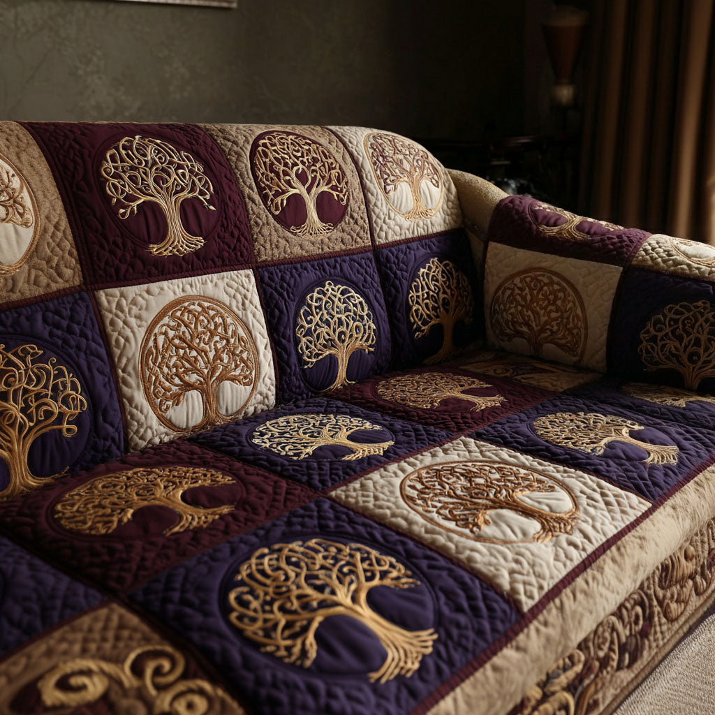 Whispering Roots Quilted Sofa Cover Sofa Saver Covers Tree Of Life Gifts Mother'S Day