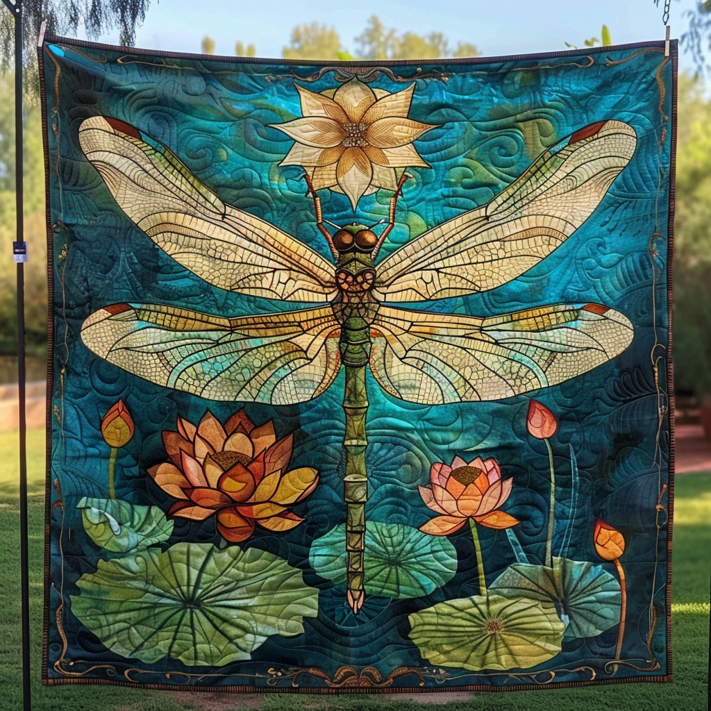 Whispering Wings Throw Quilted Blanket King Comforter Sets Birthday Gifts For Dragonfly Lovers