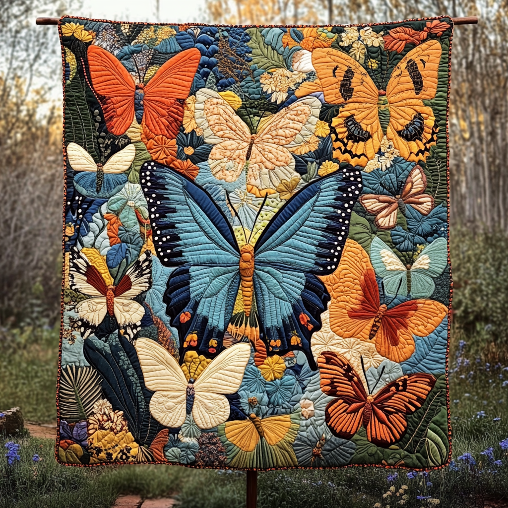 Whispers of Spring Quilted Blanket Bed Decor Gift Items For Mother