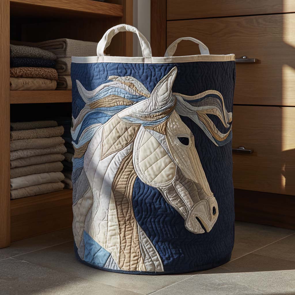 Wild Ember Quilted Laundry Basket Home Essential Gift Quilted Laundry Basket with Style