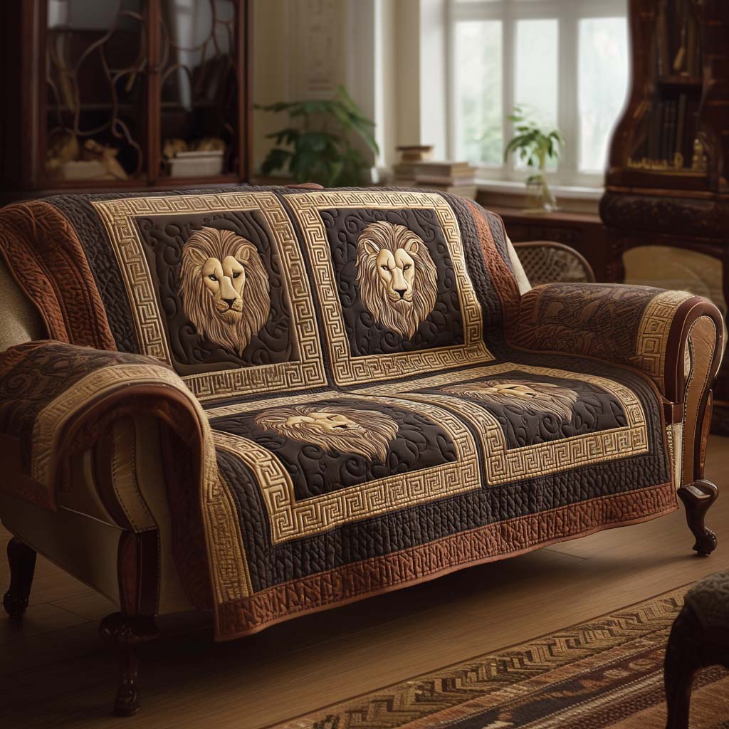 Wild Majesty Quilted Sofa Cover Best Sofa Slipcovers Presents For Lion Lovers