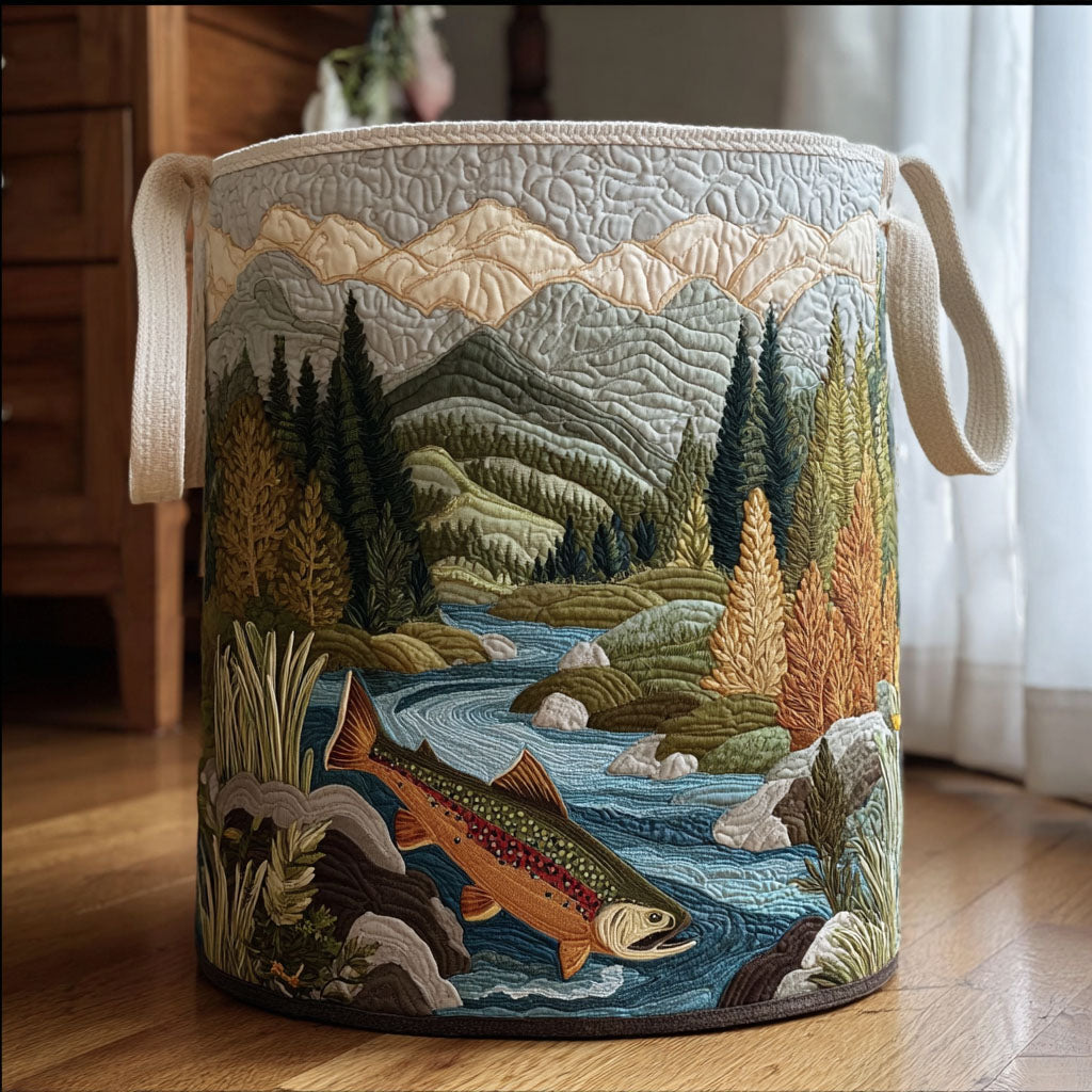 Wild River Harmony Quilted Laundry Basket Home Essential Gift Quilted Laundry Basket with Style