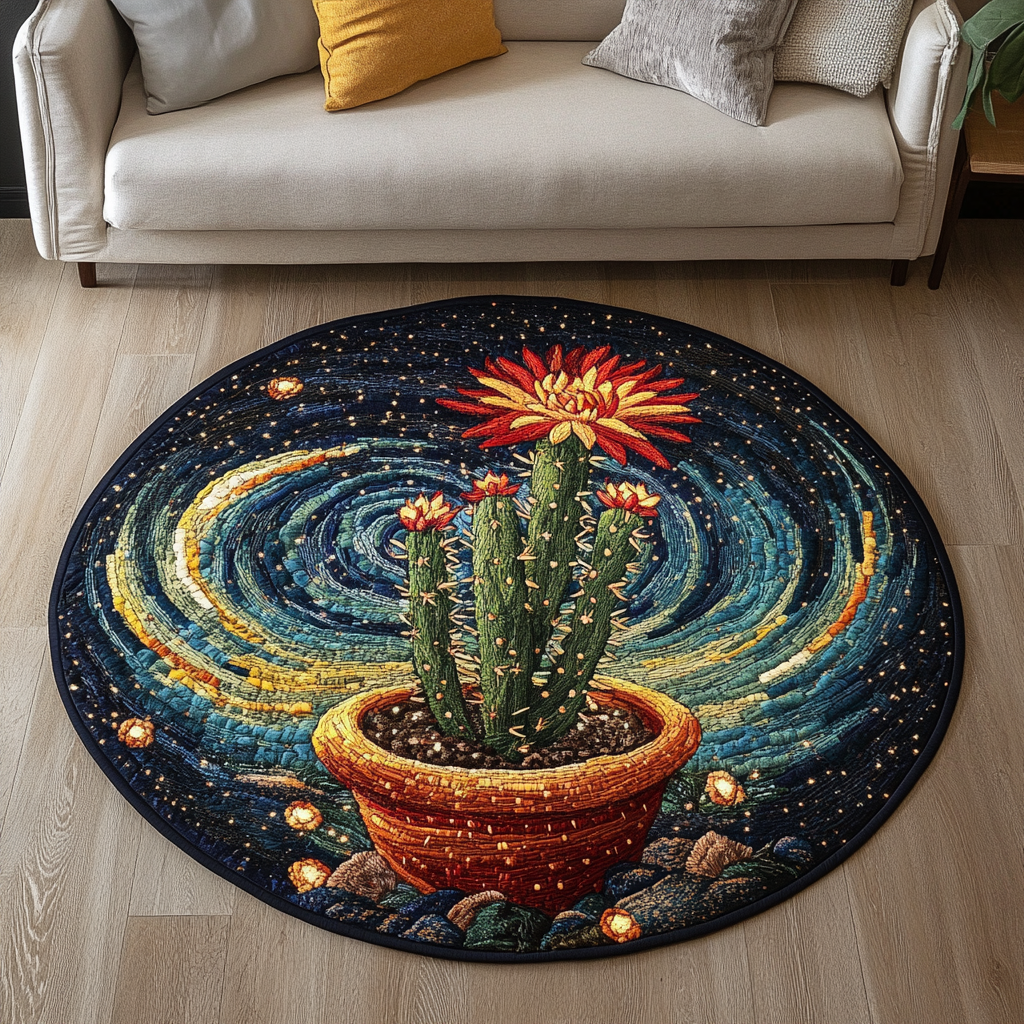 Wild Roots Quilted Round Mat Entryway Ideas Cactus Gifts For Ladies
