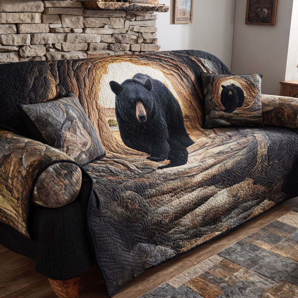 Wild Shelter Quilted Sofa Cover Slipcover Couch Covers Bear Gifts For Mom