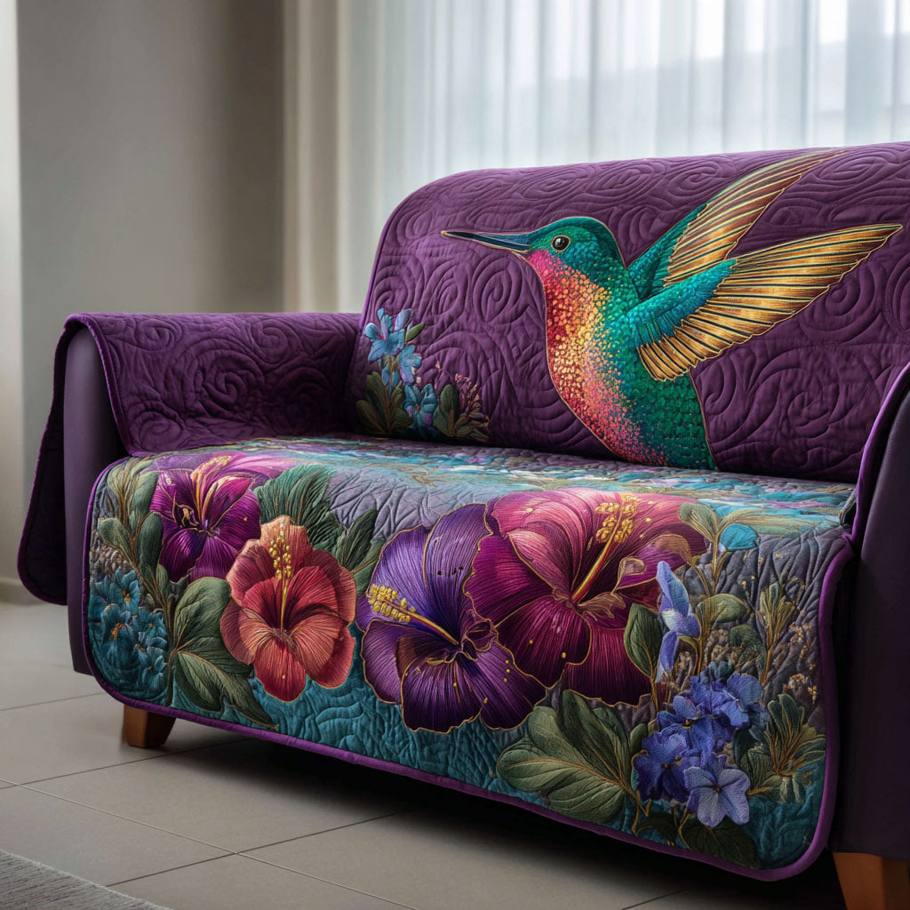 Wildflower Drift Quilted Sofa Cover Best Couch Slipcovers Awesome Hummingbird Gifts
