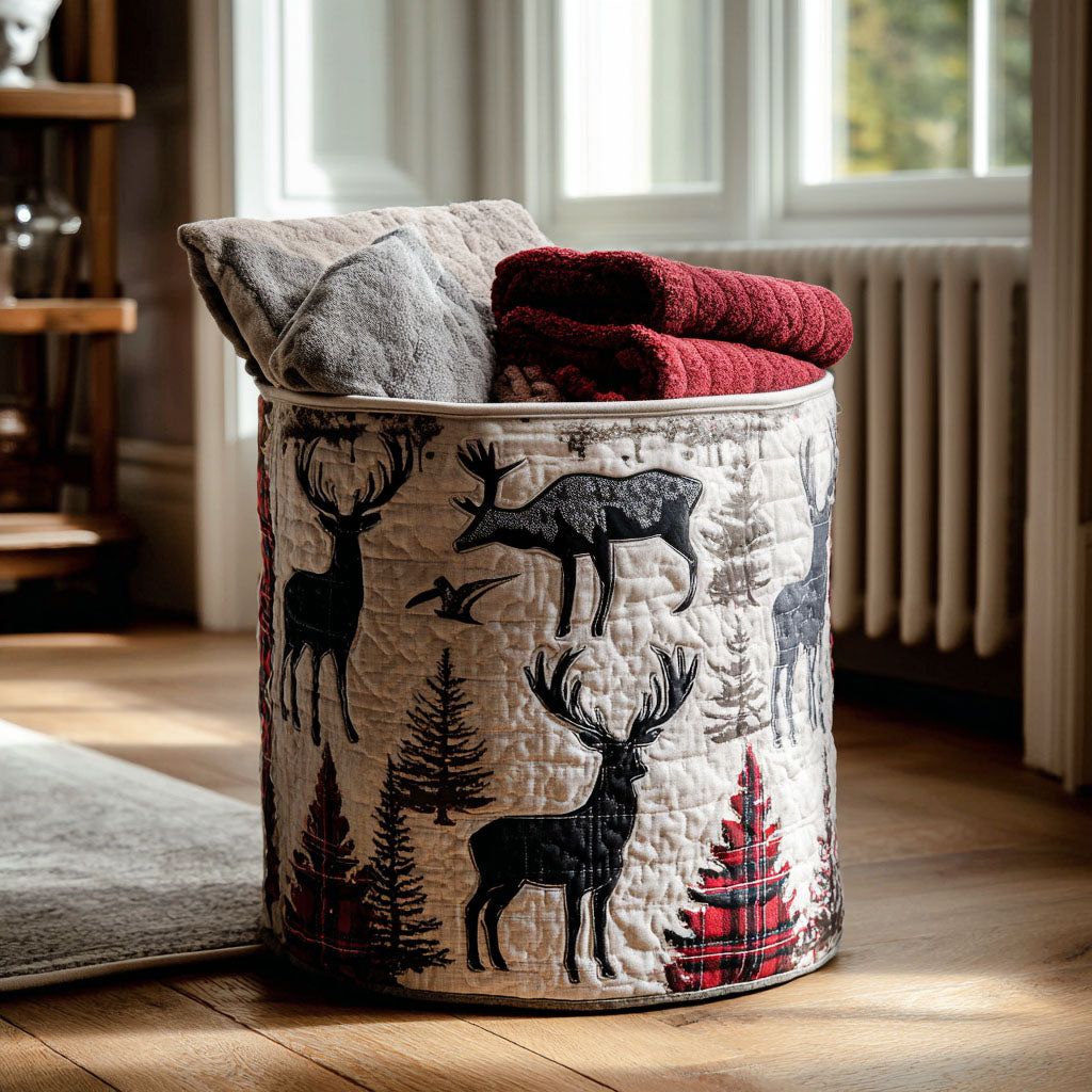 Wildwood Pursuit Quilted Laundry Basket Spacious Quilted Laundry Organizer for Everyday Living