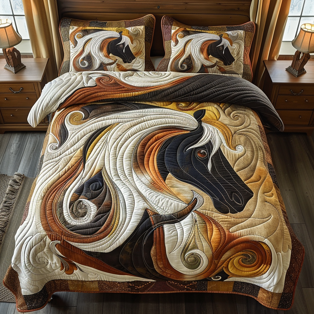 Windblown Mane Horse Quilted Blanket Bedroom Ideas Sentimental Father's Day Gifts