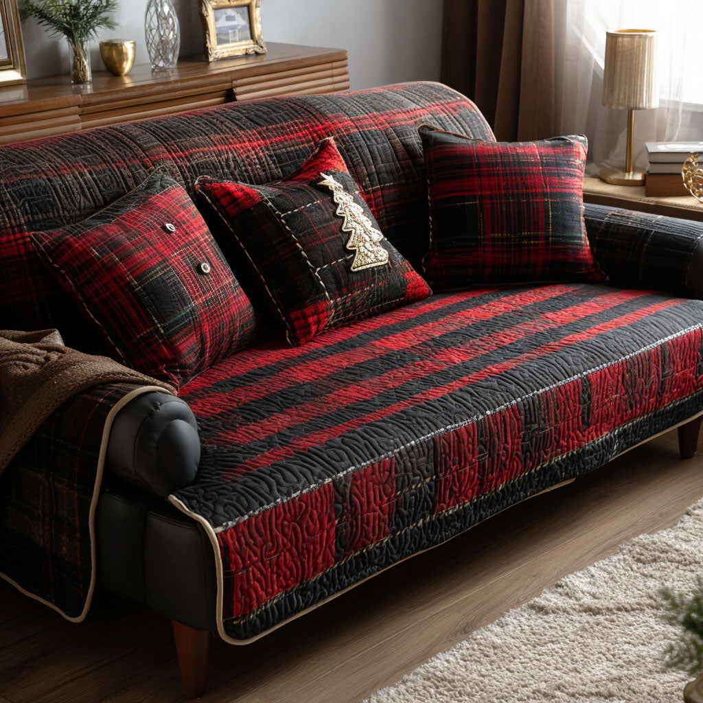 Winter Lodge Glow Quilted Sofa Cover Holiday Living Christmas Decor Best Friend Presents