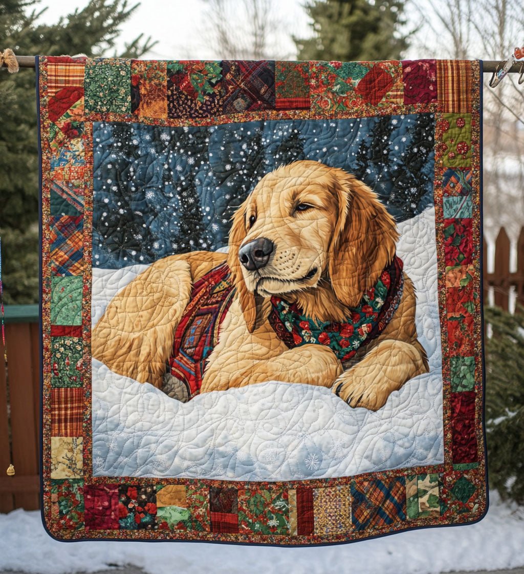 Winter Retriever Quilted Blanket Christmas Themed Duvet Sets Top Christmas Gifts For Girlfreind
