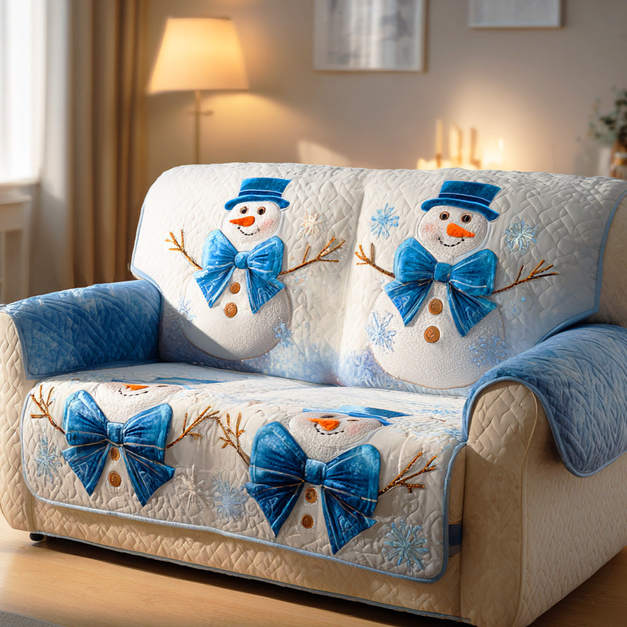Winter Ribbon Glow Quilted Sofa Cover Pretty Sofa Covers Christmas Sister In Law Gifts