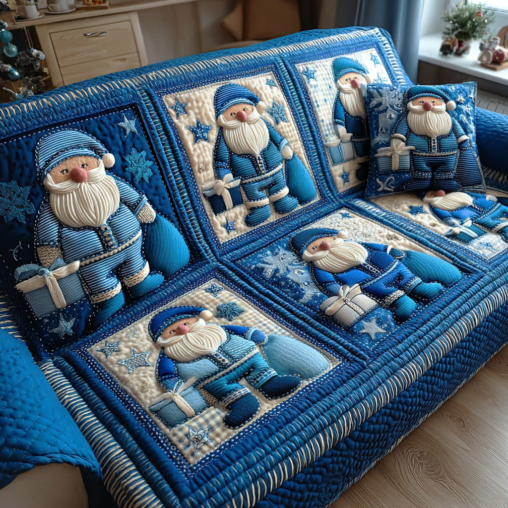 Winter Santa Quilted Sofa Cover Christmas Home Decor Best Christmas Gift Ideas