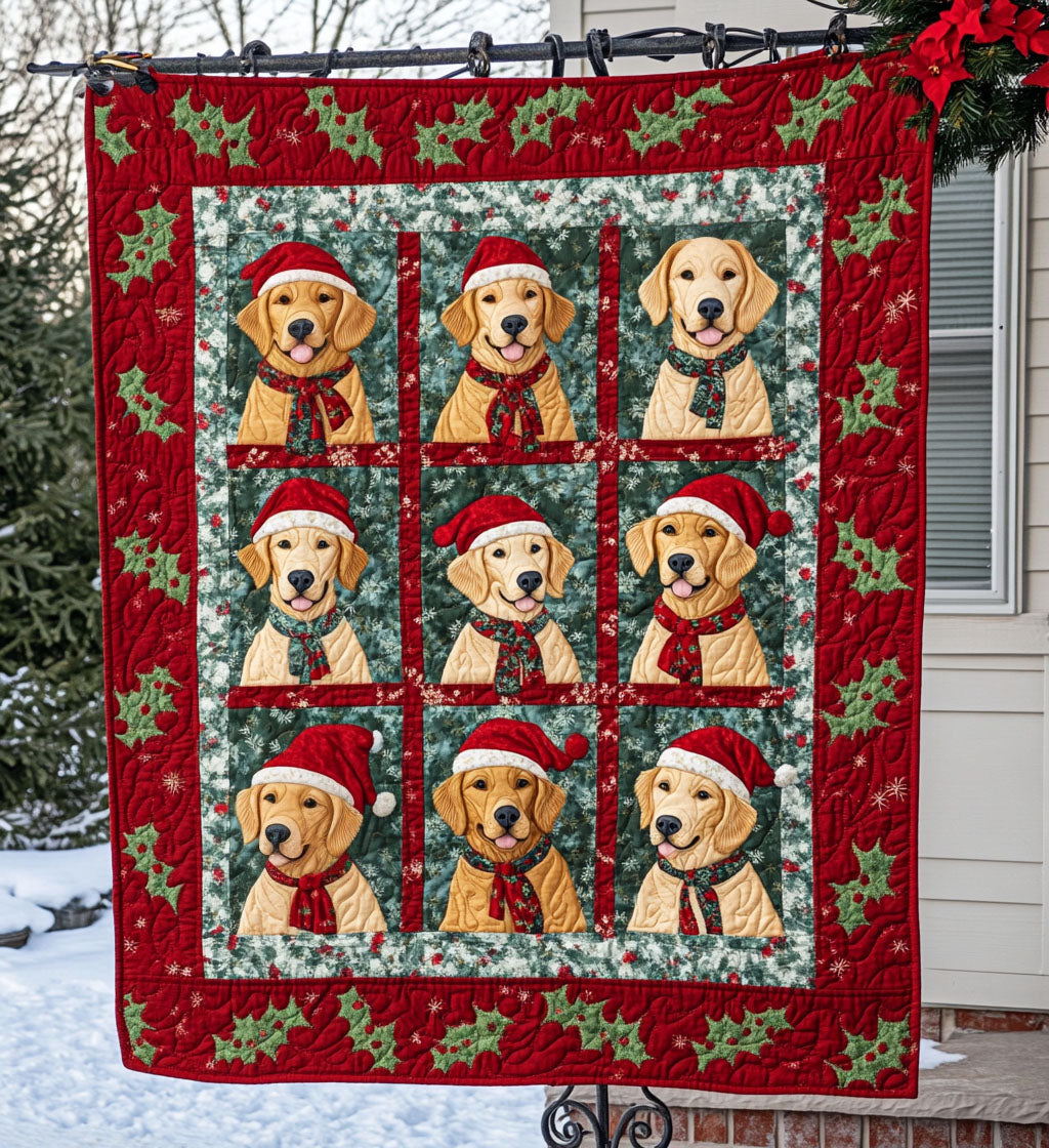 Winter Snow Paws Quilted Blanket Xmas Room Decor Secret Santa Pressent Ideas