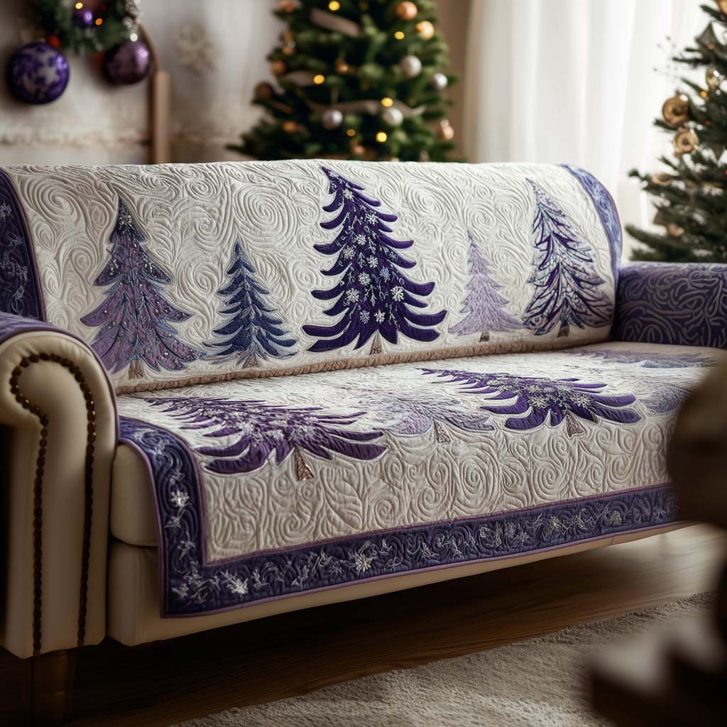 Winter Tree Spirit Quilted Sofa Cover Christmas Decorations Indoor Best Holiday Gifts