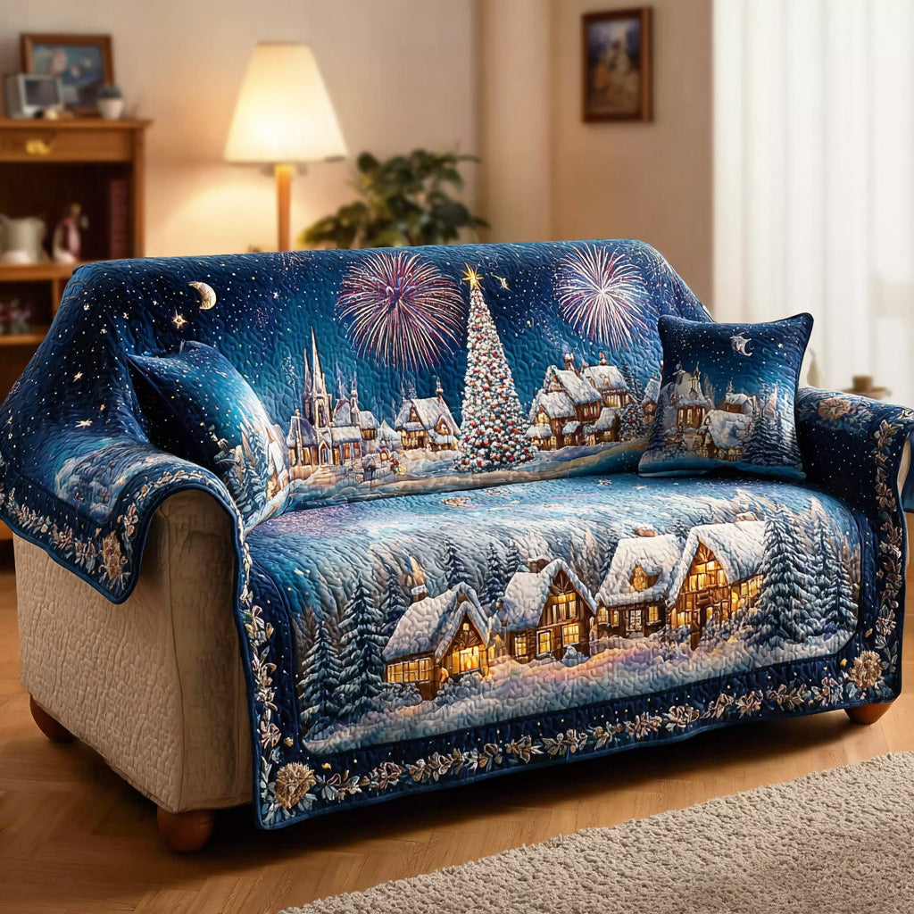 Winter Wish Meadow Quilted Sofa Cover Lounge Room Decor Ideas Great Family Gifts For Christmas