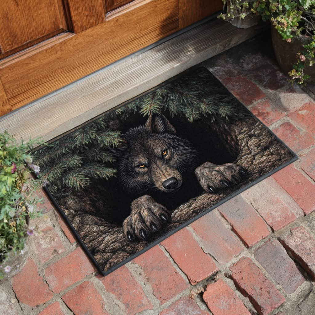 Wolf Forest Peer Doormat Wild Animal Welcome Mat Best Gifts For Wolf Lovers