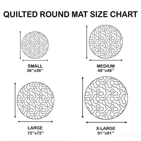 Wolf Shadow Quilted Round Mat Living Room Decorations Gifts Ideas For Wolf Lovers - Image 2