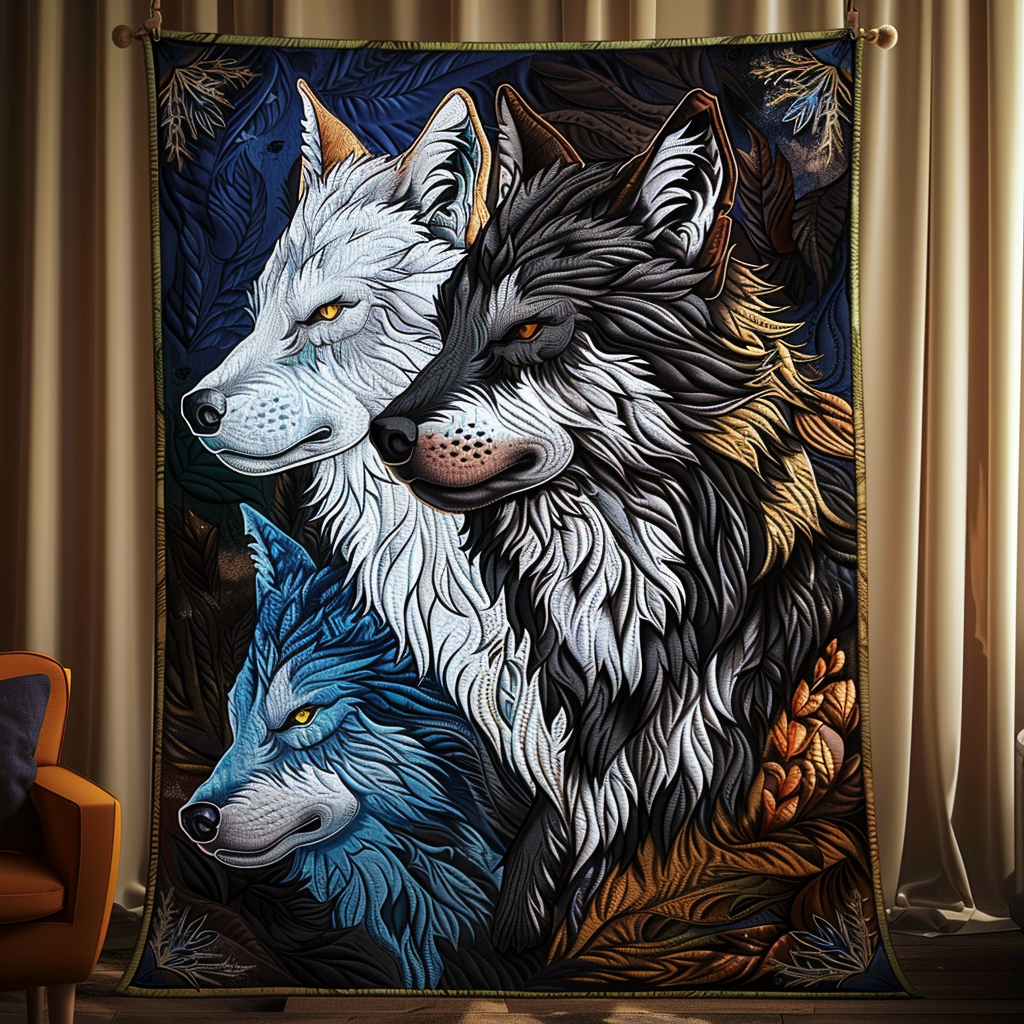 Wolves Of The Wild Quilted Blanket Best Comforter Sets Wolf Gifts For Father's Day