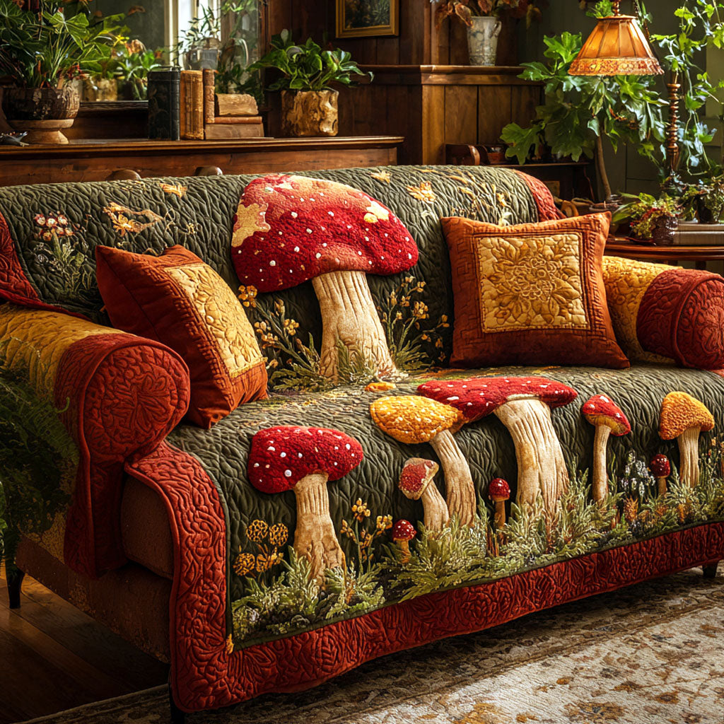 Woodland Dreams Quilted Sofa Cover Christmas Decorations Indoor Secret Santa Gifts