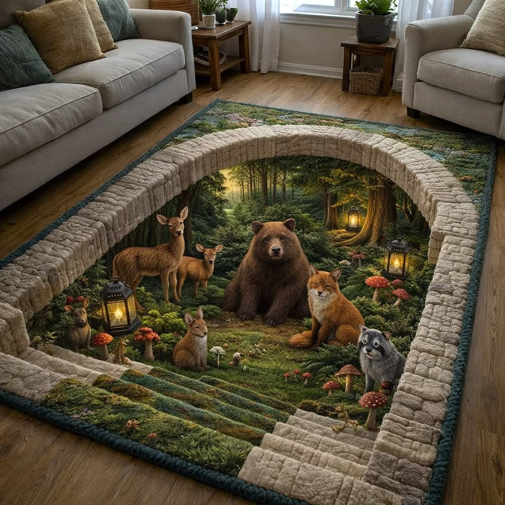 Woodland Haven Area Rug Wildlife Animal Living Room Rugs Top 10 Father's Day Gifts