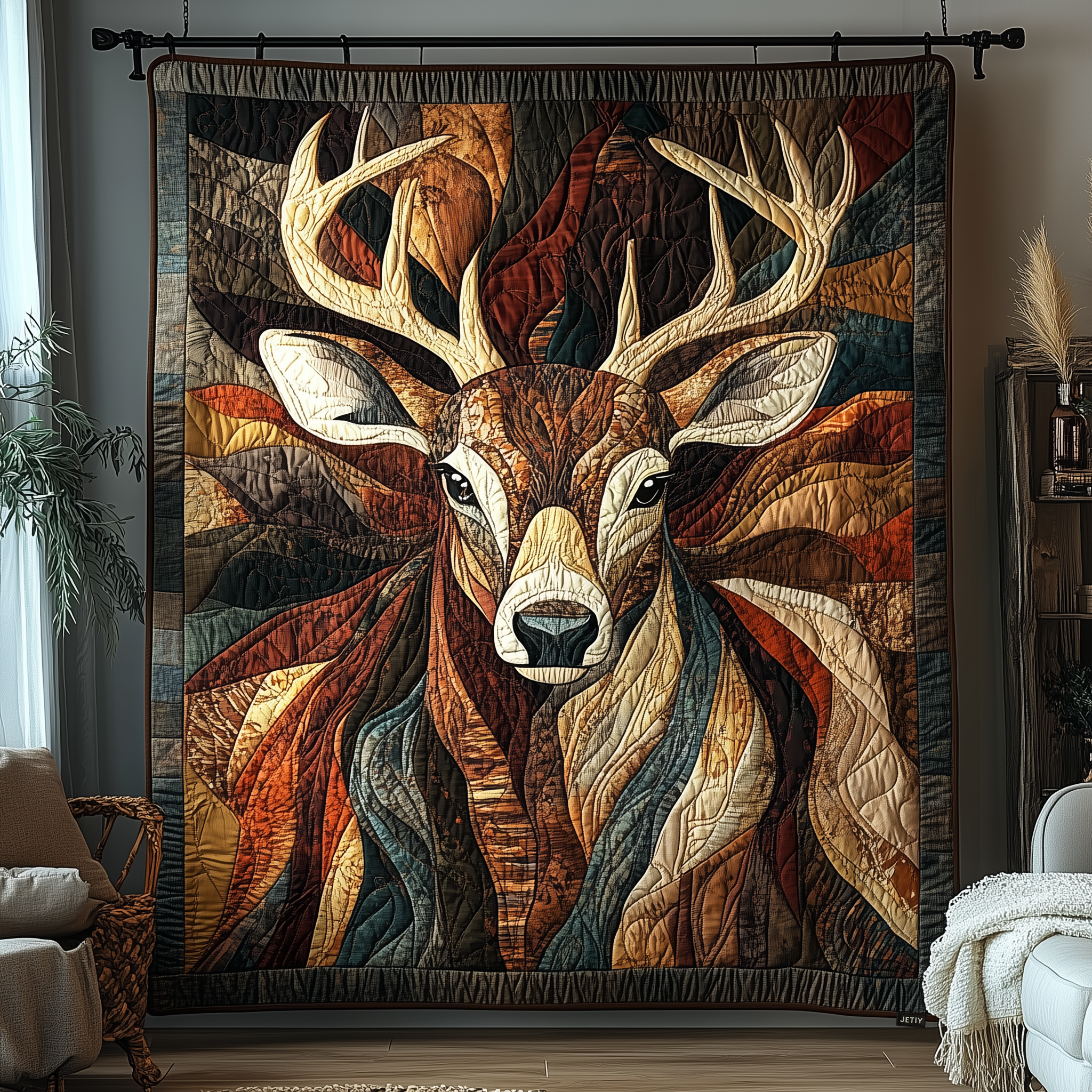 Woodland Majesty Quilted Blanket Best Sheet Sets Gifts For Deer Hunters