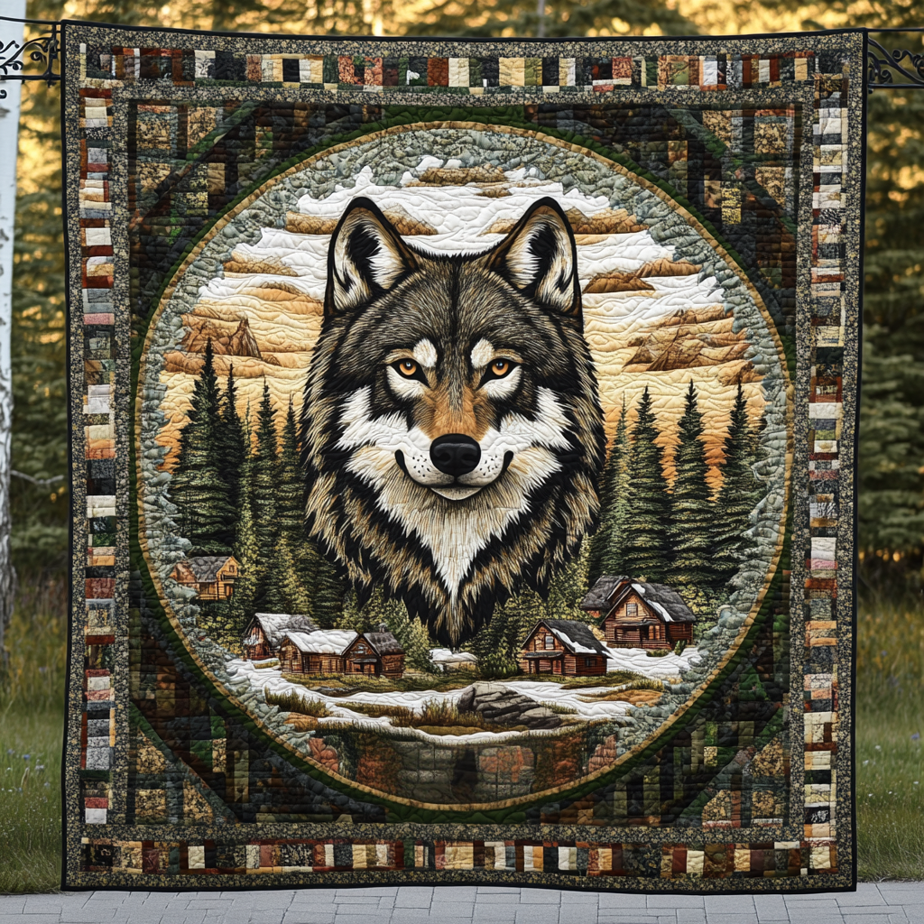 Woodland Majesty Quilted Blanket Great Sheet Sets Presents For Wolf Lovers