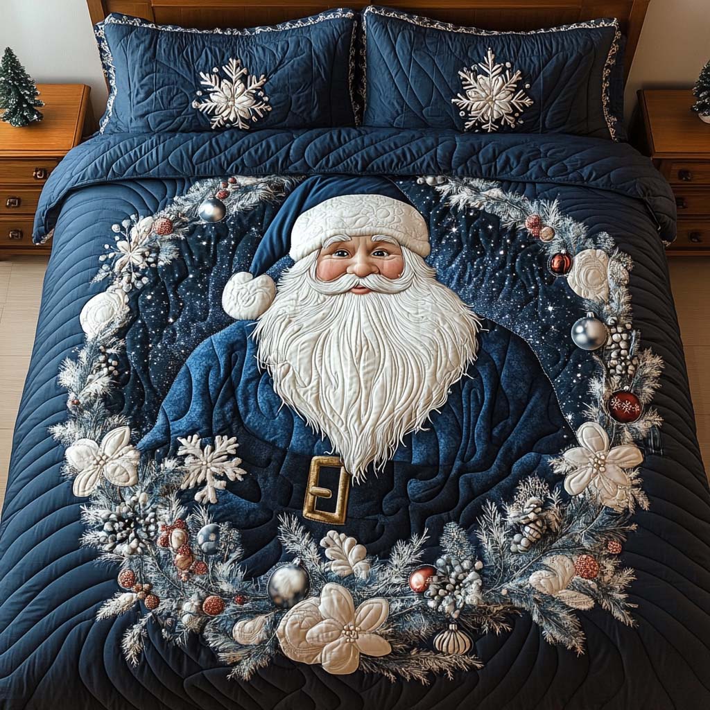 Xmas Quilted Bedding Set Christmas Holiday Bedroom Decor Festive Gift Ideas