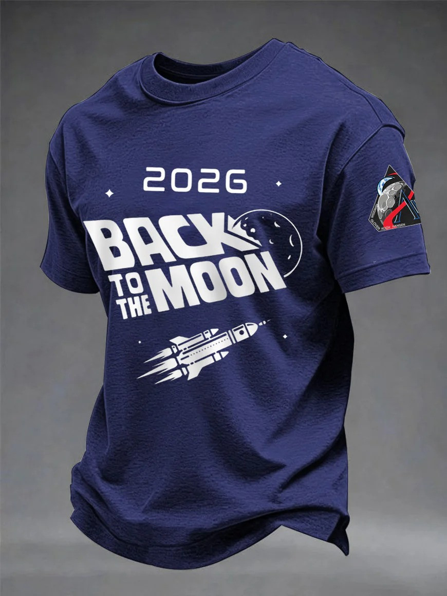 2026 Back To The Moon T-Shirt NASA Artemis II Mission Rocket Clothing Gift For Space Lover - Image 2